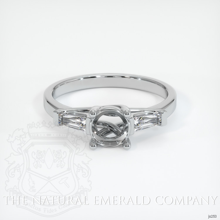 Platinum 950 Three Stone Ring Setting