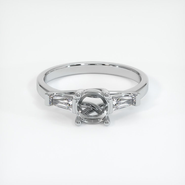 Platinum 950 Three Stone Ring Setting