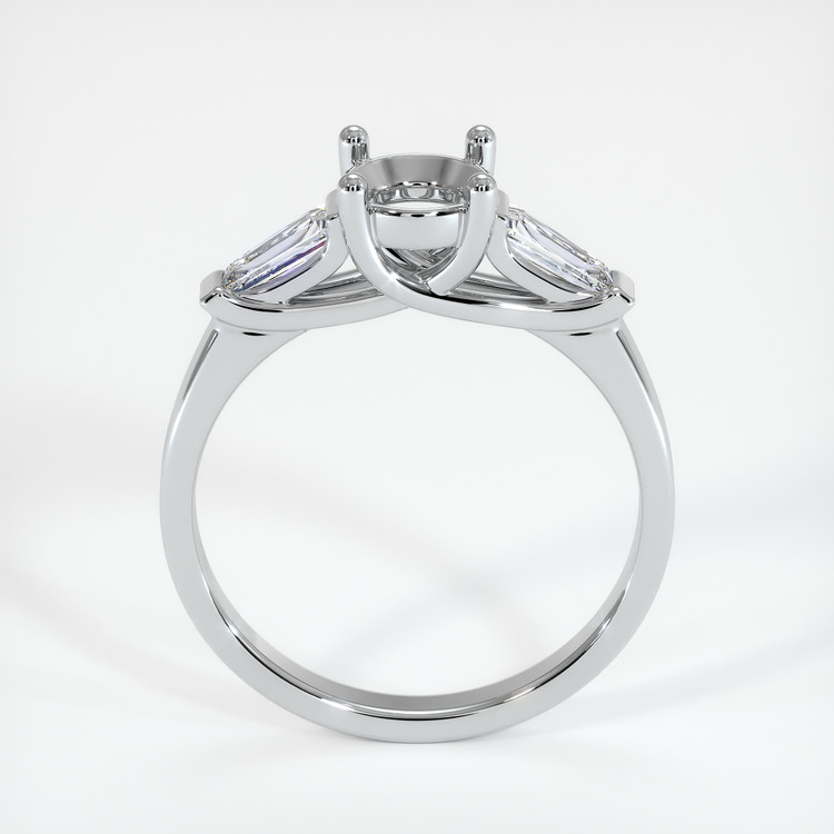 Platinum 950 Three Stone Ring Setting