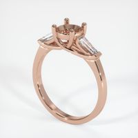 14K Rose Gold Three Stone Ring Setting Video