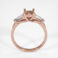 14K Rose Gold Three Stone Ring Setting Image