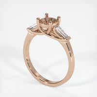 18K Rose Gold Three Stone Ring Setting Video