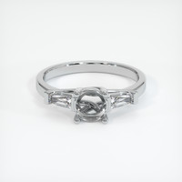 10K White Gold Three Stone Ring Setting Image