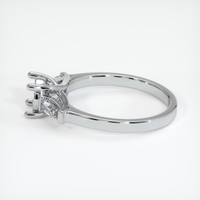 10K White Gold Three Stone Ring Setting Image