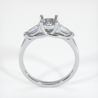 10K White Gold Three Stone Ring Setting Image