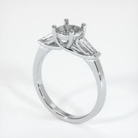 18K White Gold Three Stone Ring Setting Video