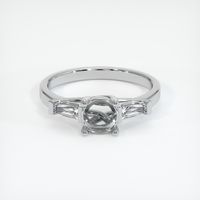 18K White Gold Three Stone Ring Setting Image