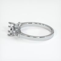 18K White Gold Three Stone Ring Setting Image