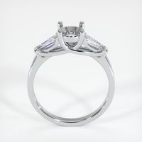 18K White Gold Three Stone Ring Setting Image
