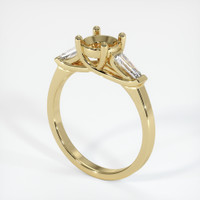 10K Yellow Gold Three Stone Ring Setting Video
