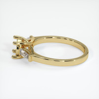 10K Yellow Gold Three Stone Ring Setting Image
