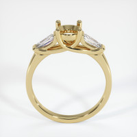 10K Yellow Gold Three Stone Ring Setting Image