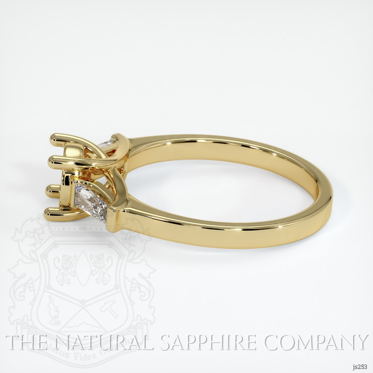 14K Yellow Gold Three Stone Ring Setting