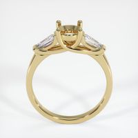 14K Yellow Gold Three Stone Ring Setting Image