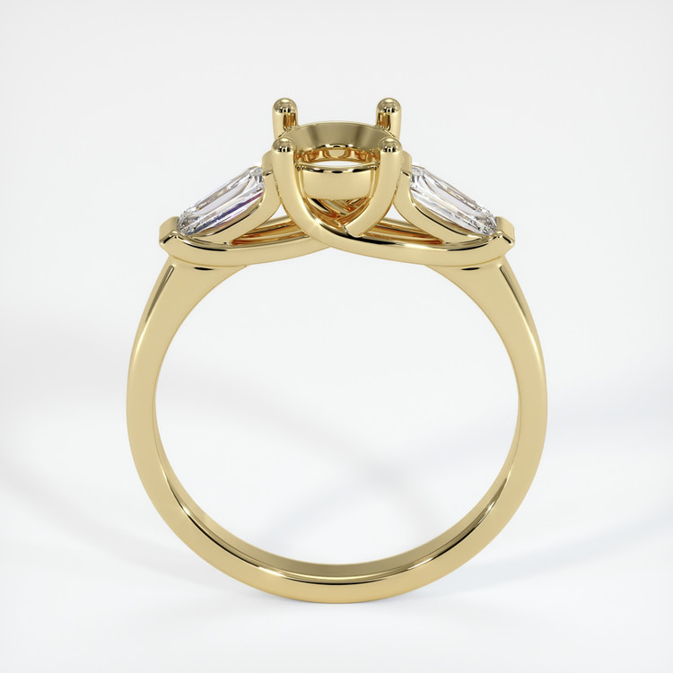 14K Yellow Gold Three Stone Ring Setting