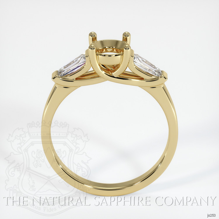 14K Yellow Gold Three Stone Ring Setting