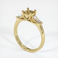 18K Yellow Gold Three Stone Ring Setting Video