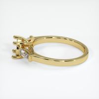 18K Yellow Gold Three Stone Ring Setting Image