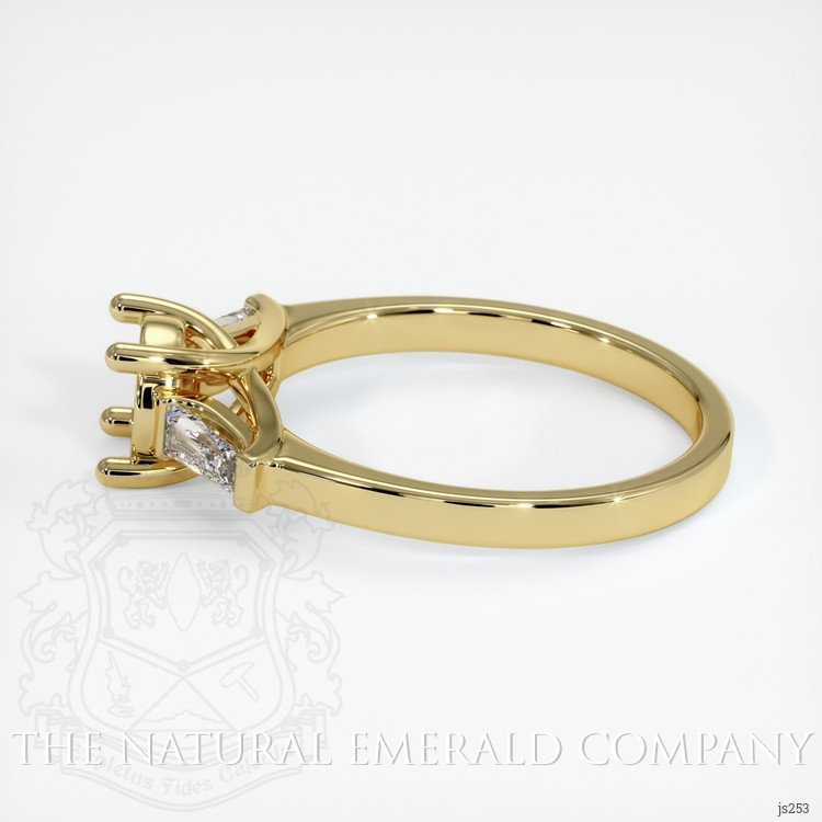 18K Yellow Gold Three Stone Ring Setting