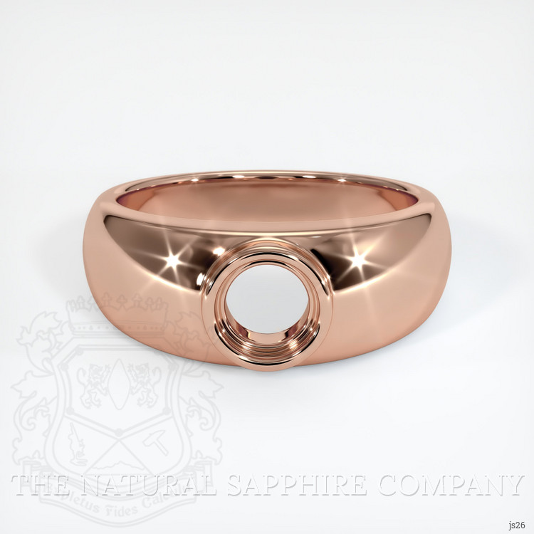 14K Rose Gold Men's Ring Setting