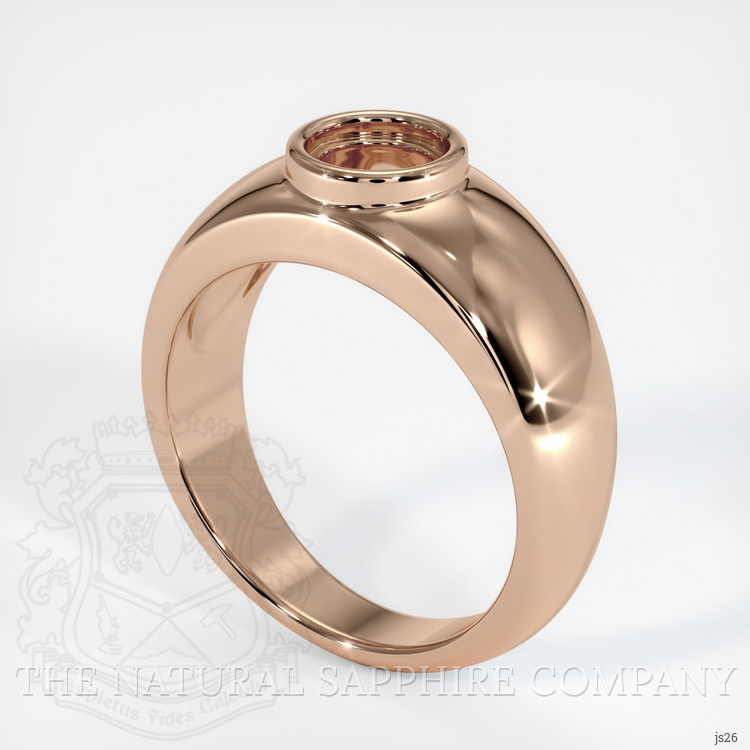 18K Rose Gold Men's Ring Setting