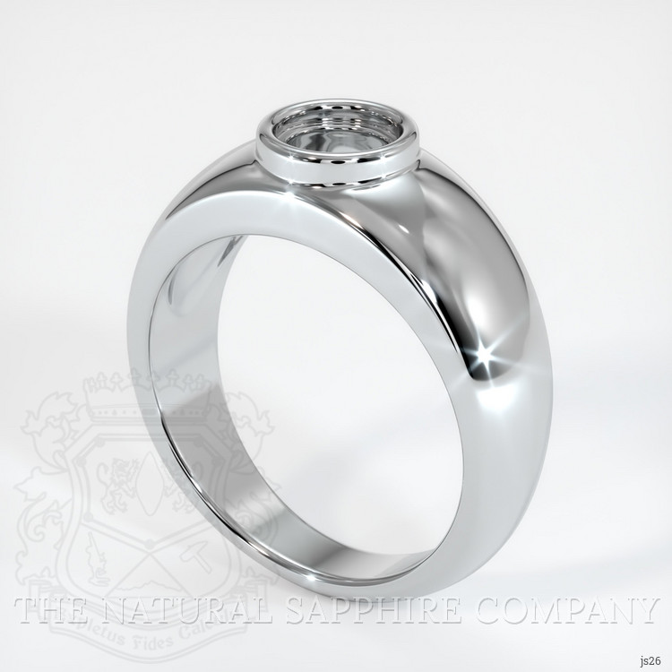 14K White Gold Men's Ring Setting