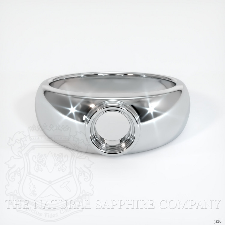 14K White Gold Men's Ring Setting