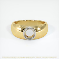 14K White & Yellow Men's Ring Setting Image