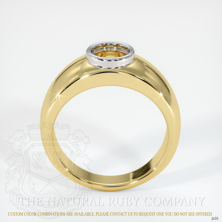 14K White & Yellow Men's Ring Setting