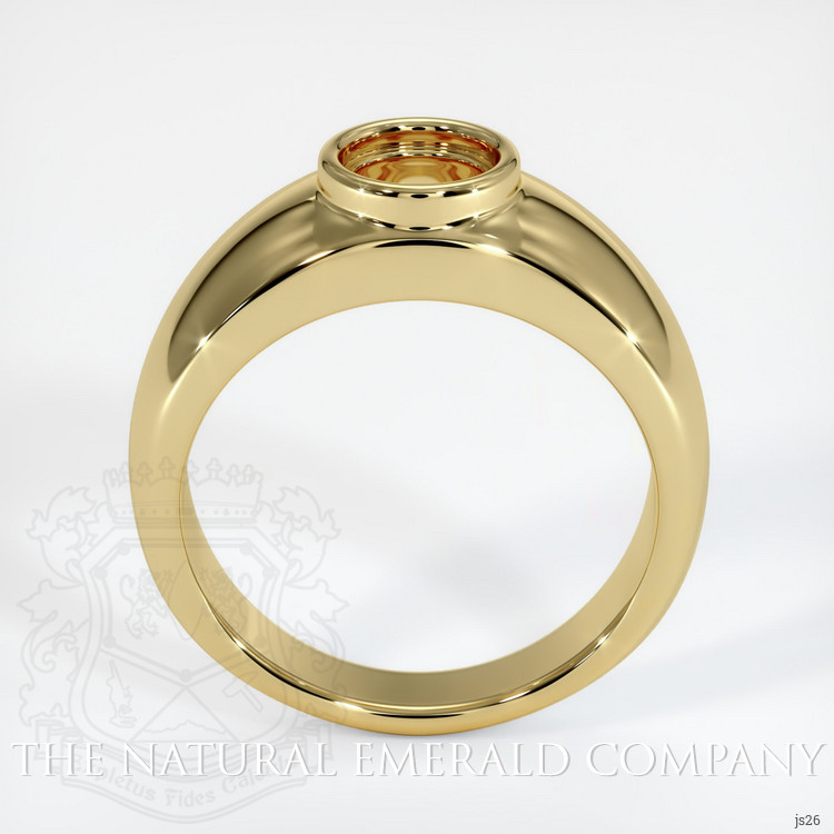 18K Yellow Gold Men's Ring Setting #JS26Y18 | The Natural Emerald Company