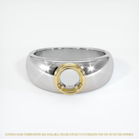 14K Yellow & White Men's Ring Setting Image