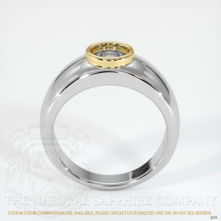 14K Yellow & White Men's Ring Setting
