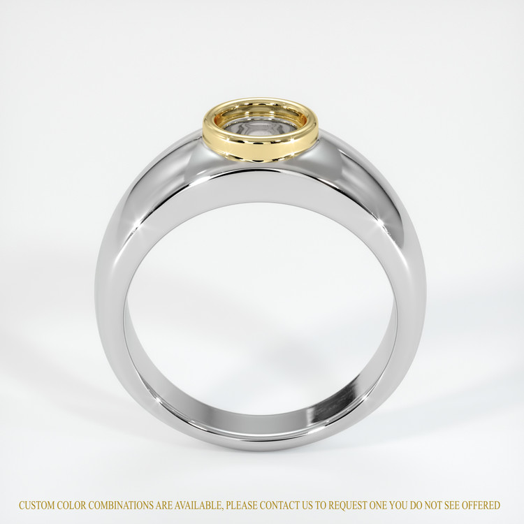 14K Yellow & White Men's Ring Setting