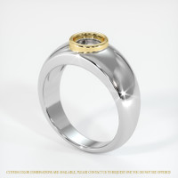 18K Yellow & White Men's Ring Setting Video