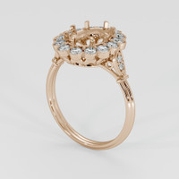 14K Rose Gold Antique Style Ring Setting Video