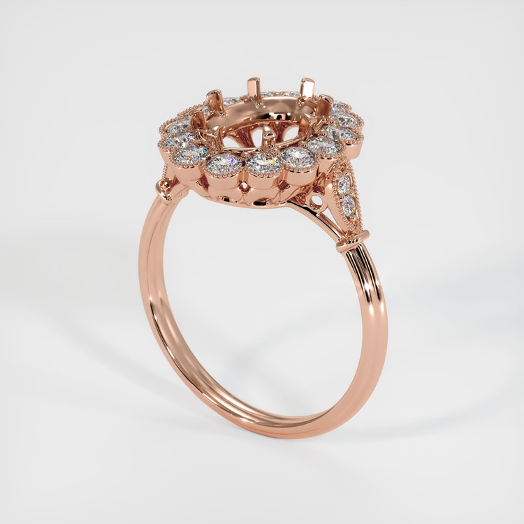 14K Rose Gold Antique Style Ring Setting