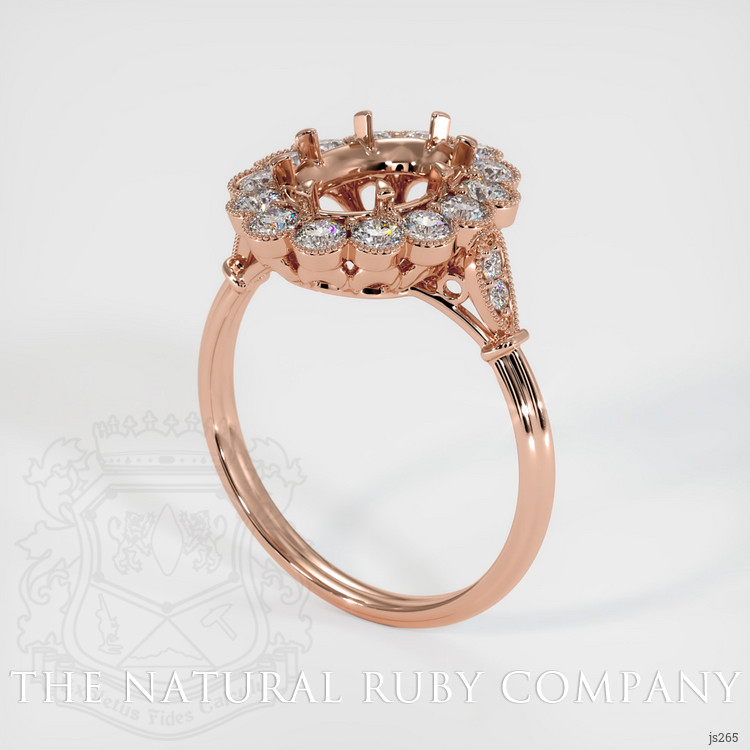 14K Rose Gold Antique Style Ring Setting