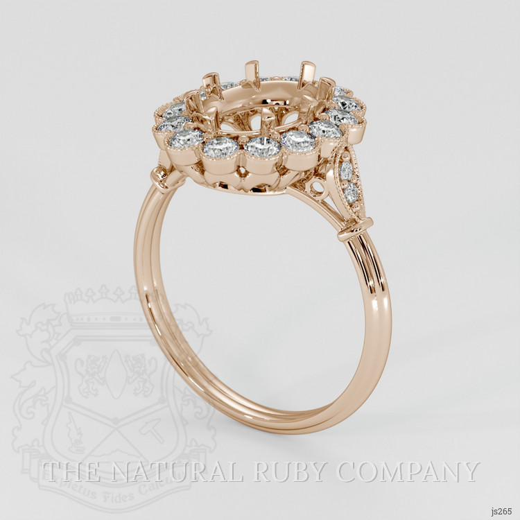 14K Rose Gold Antique Style Ring Setting
