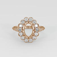 14K Rose Gold Antique Style Ring Setting Image