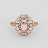 14K Rose Gold Antique Style Ring Setting Image