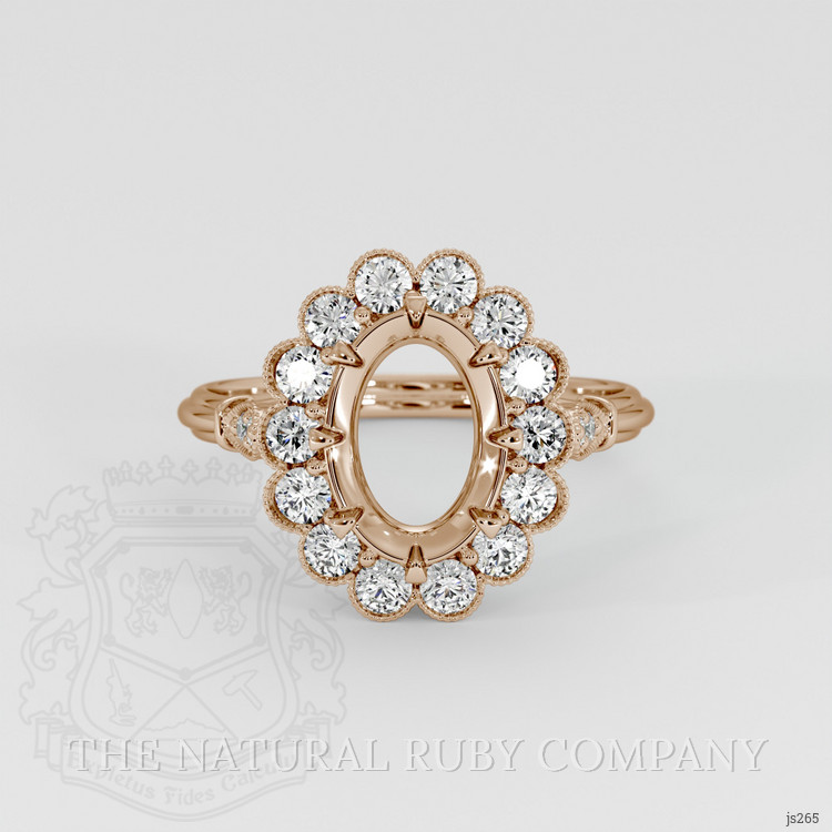 14K Rose Gold Antique Style Ring Setting