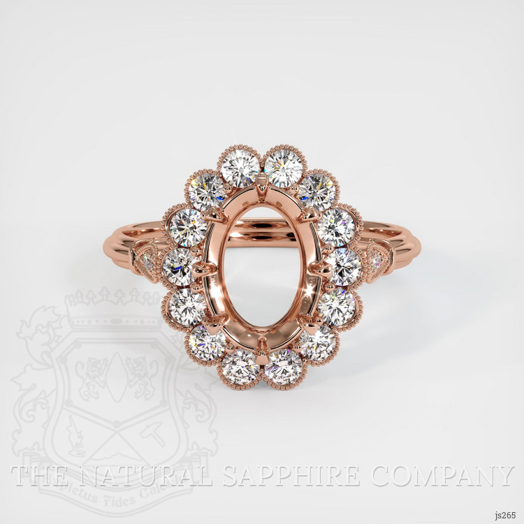 14K Rose Gold Antique Style Ring Setting