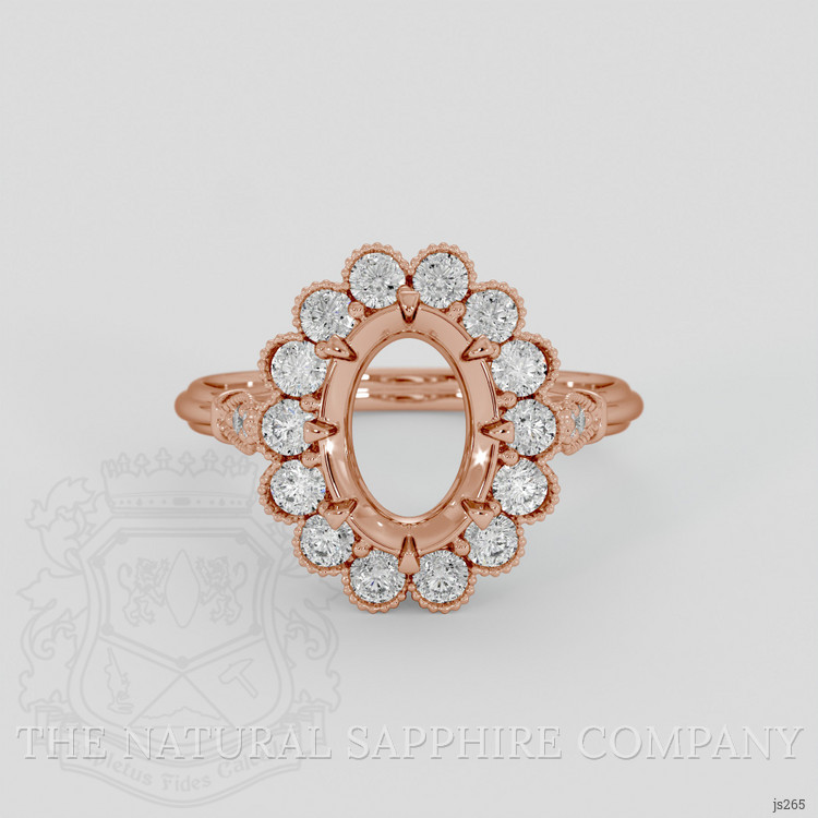 14K Rose Gold Antique Style Ring Setting