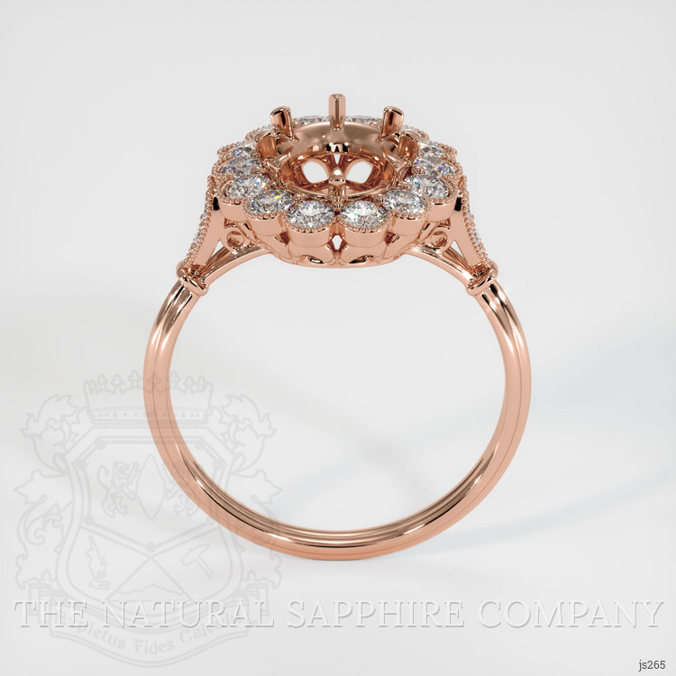 14K Rose Gold Antique Style Ring Setting