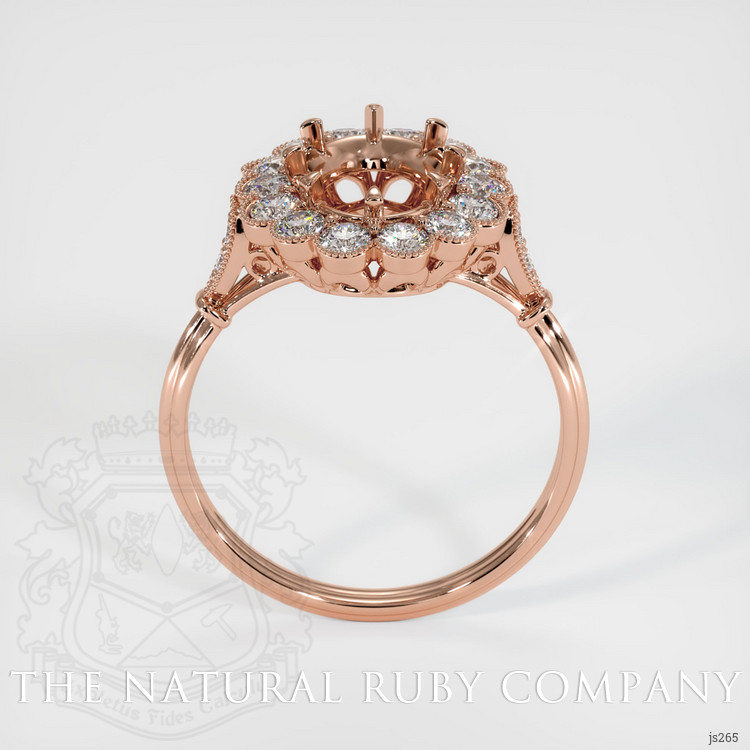 14K Rose Gold Antique Style Ring Setting