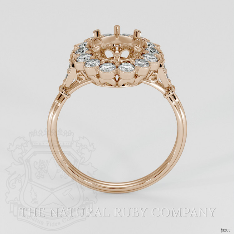 14K Rose Gold Antique Style Ring Setting