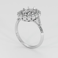 10K White Gold Antique Style Ring Setting Video