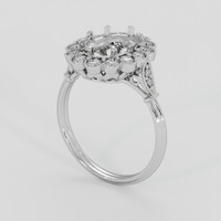 10K White Gold Antique Style Ring Setting Video