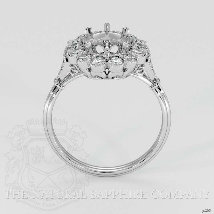 10K White Gold Antique Style Ring Setting