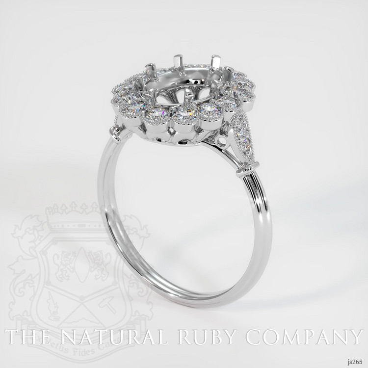 14K White Gold Antique Style Ring Setting